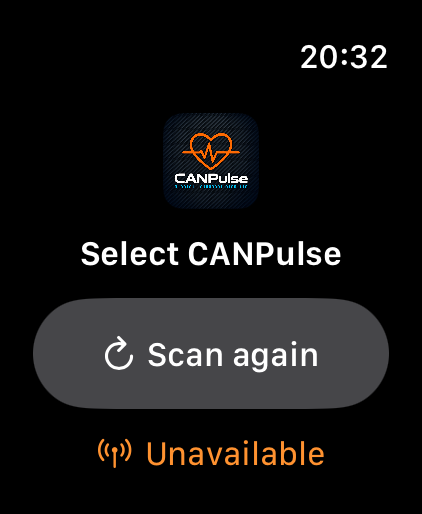 CANPulse Apple Watch setup screen